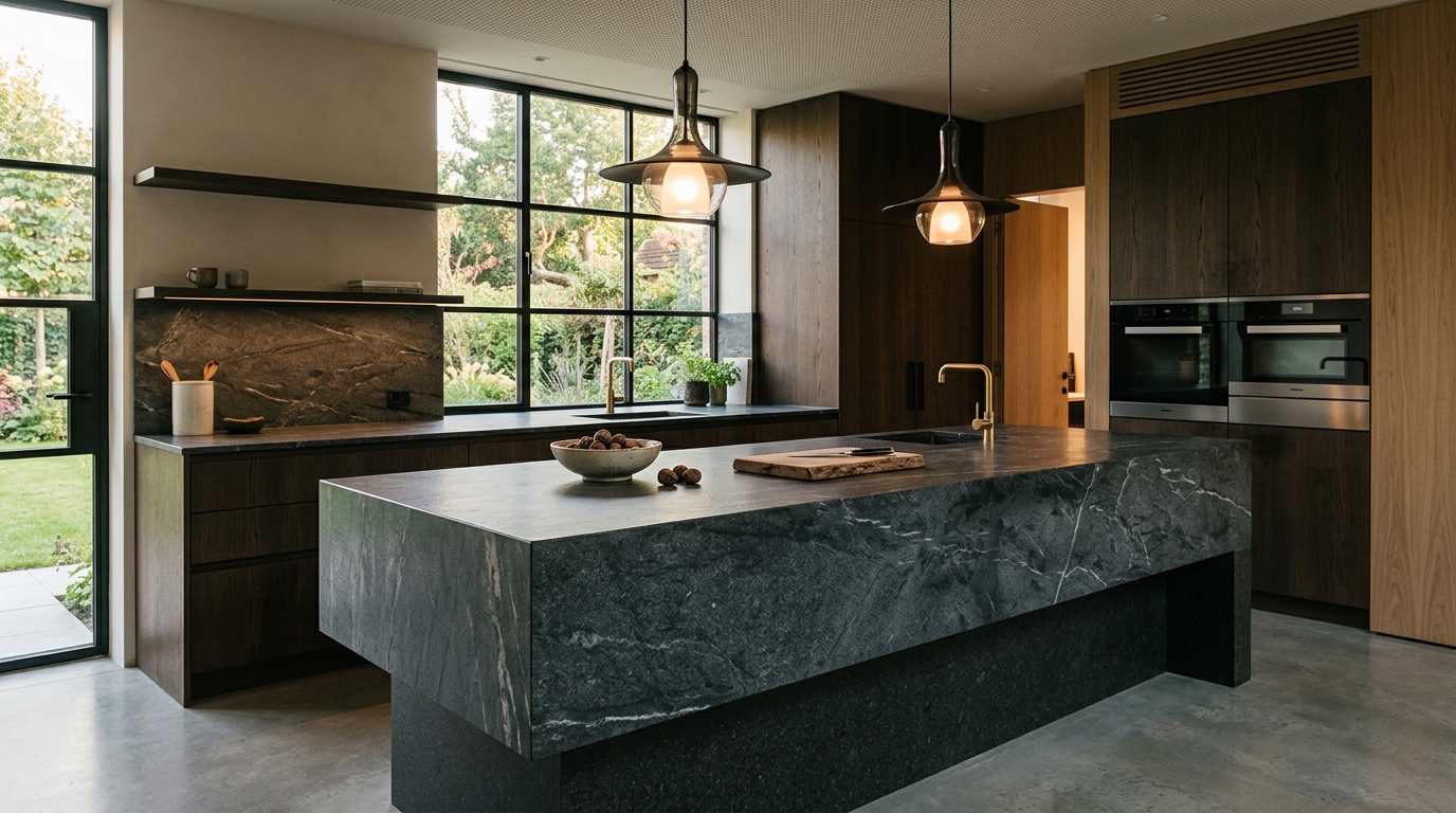 Custom Stone Kitchen Works - Lemurian Designers